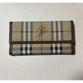 バーバリー(BURBERRY)のBURBERRY 長財布 PVCレザー ホースロゴ (財布)