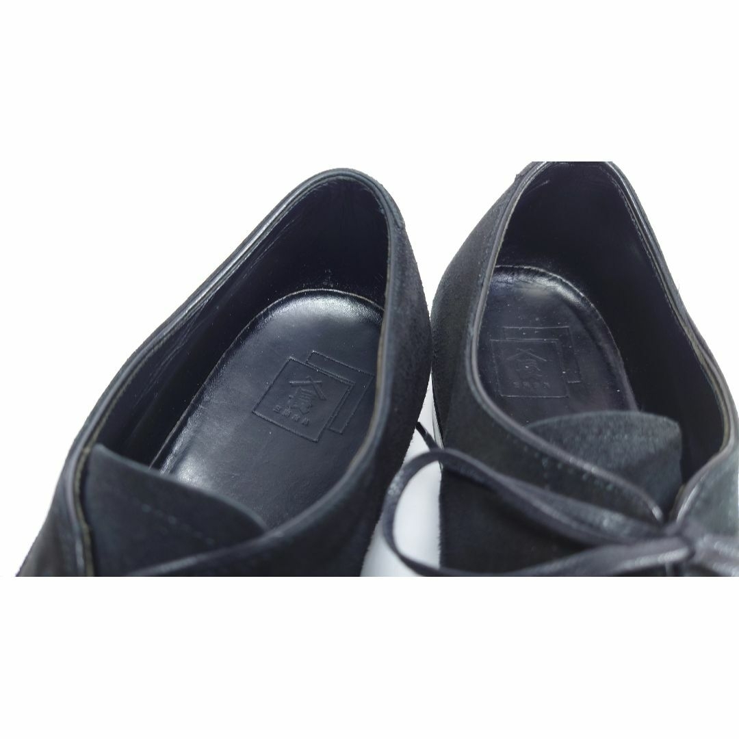 SANYO YAMACHO(サンヨウヤマチョウ)の【美品】三陽山長ストレートチップ友次郎 スエード黒7 メンズの靴/シューズ(ドレス/ビジネス)の商品写真
