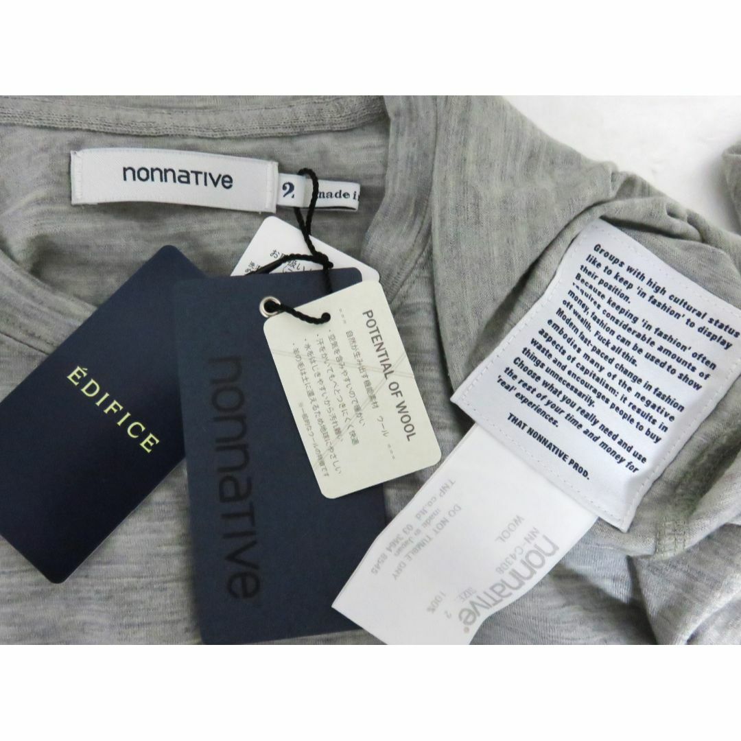 nonnative(ノンネイティブ)のnonnative DWELLER L/S TEE WOOL JERSEY 2 メンズのトップス(Tシャツ/カットソー(七分/長袖))の商品写真