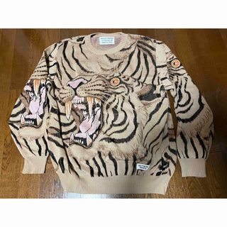 WACKO MARIA LEOPARDKNITJACQUARDPOLOSHIRT