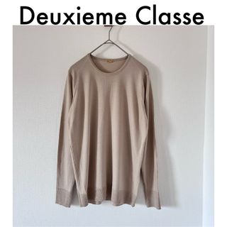 ドゥーズィエムクラス(DEUXIEME CLASSE)の大人気！【Deuxieme Class】FFクルーネックプルオーバー　ベージュ(ニット/セーター)