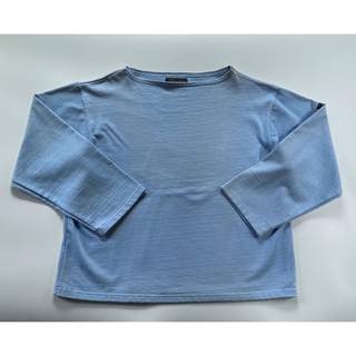 コモリ(COMOLI)のOUTILフランス製 オーバーサイズバスクシャツ3 ライトブルー(Tシャツ/カットソー(七分/長袖))
