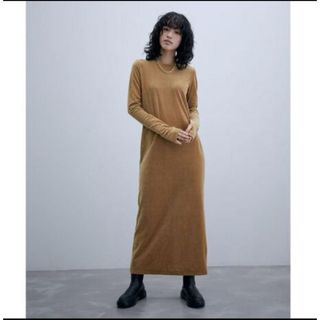 アダムエロぺ(Adam et Rope')の＜ADAM ET ROPE＞ベロア BOTANICAL DYED DRESS(ロングワンピース/マキシワンピース)