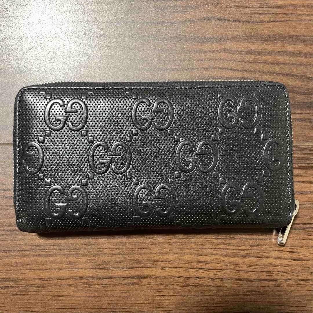 Gucci(グッチ)の美中古 GUCCI 長財布 ジャンボGG レザー ブラック メンズのファッション小物(長財布)の商品写真