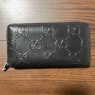 グッチ(Gucci)の美中古 GUCCI 長財布 ジャンボGG レザー ブラック(長財布)