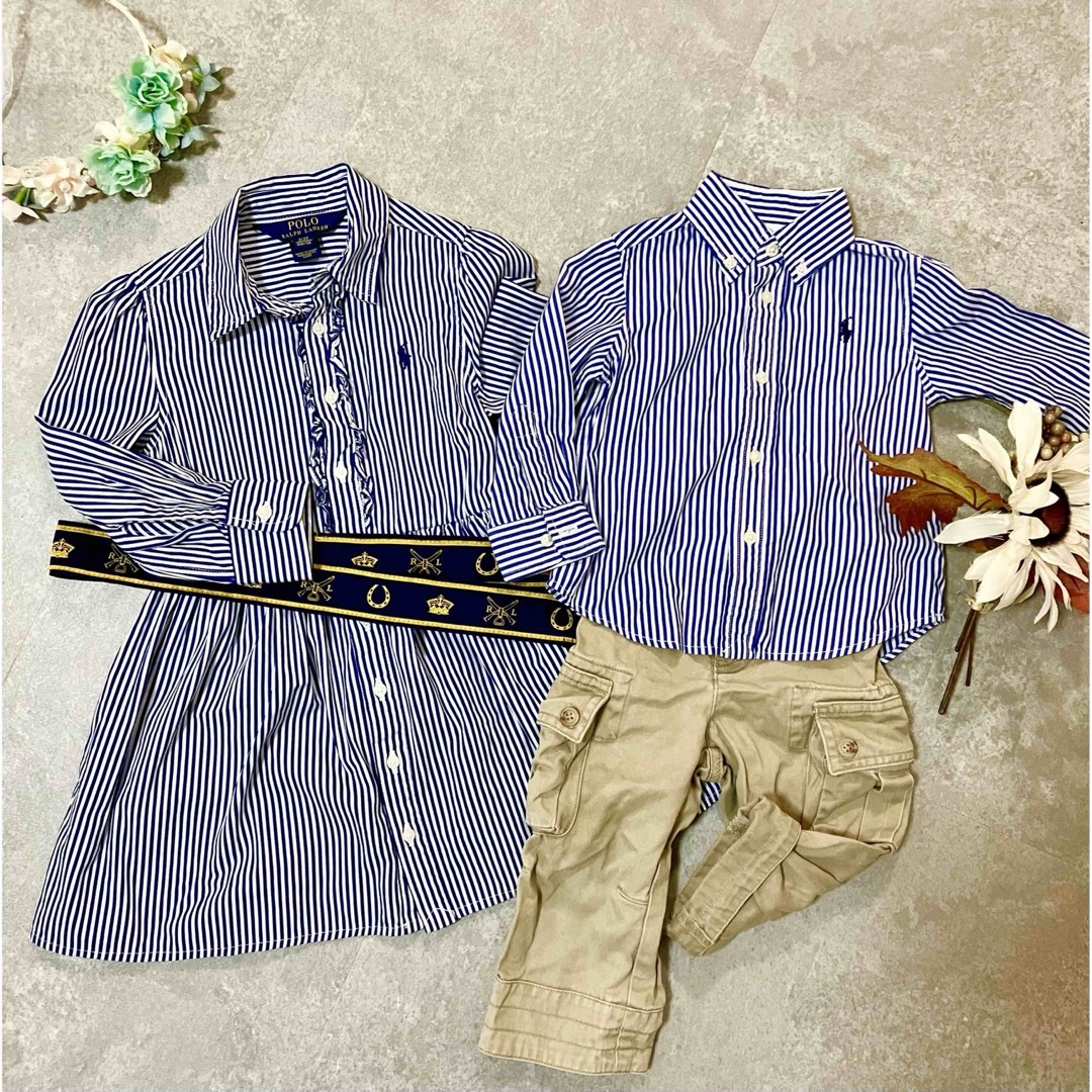 Ralph Lauren(ラルフローレン)のラルフローレン　シャツ　パンツセット　80 キッズ/ベビー/マタニティのベビー服(~85cm)(シャツ/カットソー)の商品写真