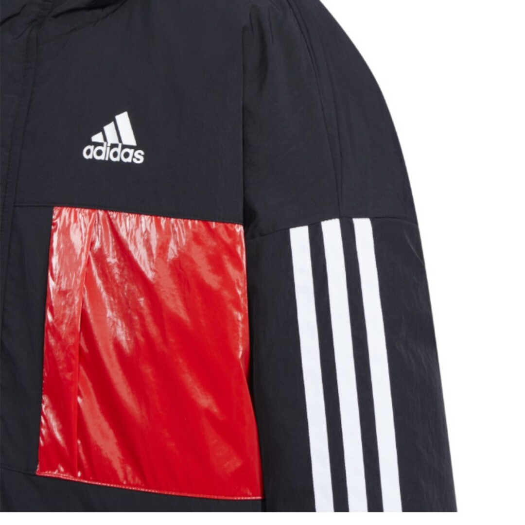 adidas(アディダス)のアディダス 中綿ジャケット ジュニア ミッドレングス コート adidas キッズ/ベビー/マタニティのキッズ服男の子用(90cm~)(ジャケット/上着)の商品写真