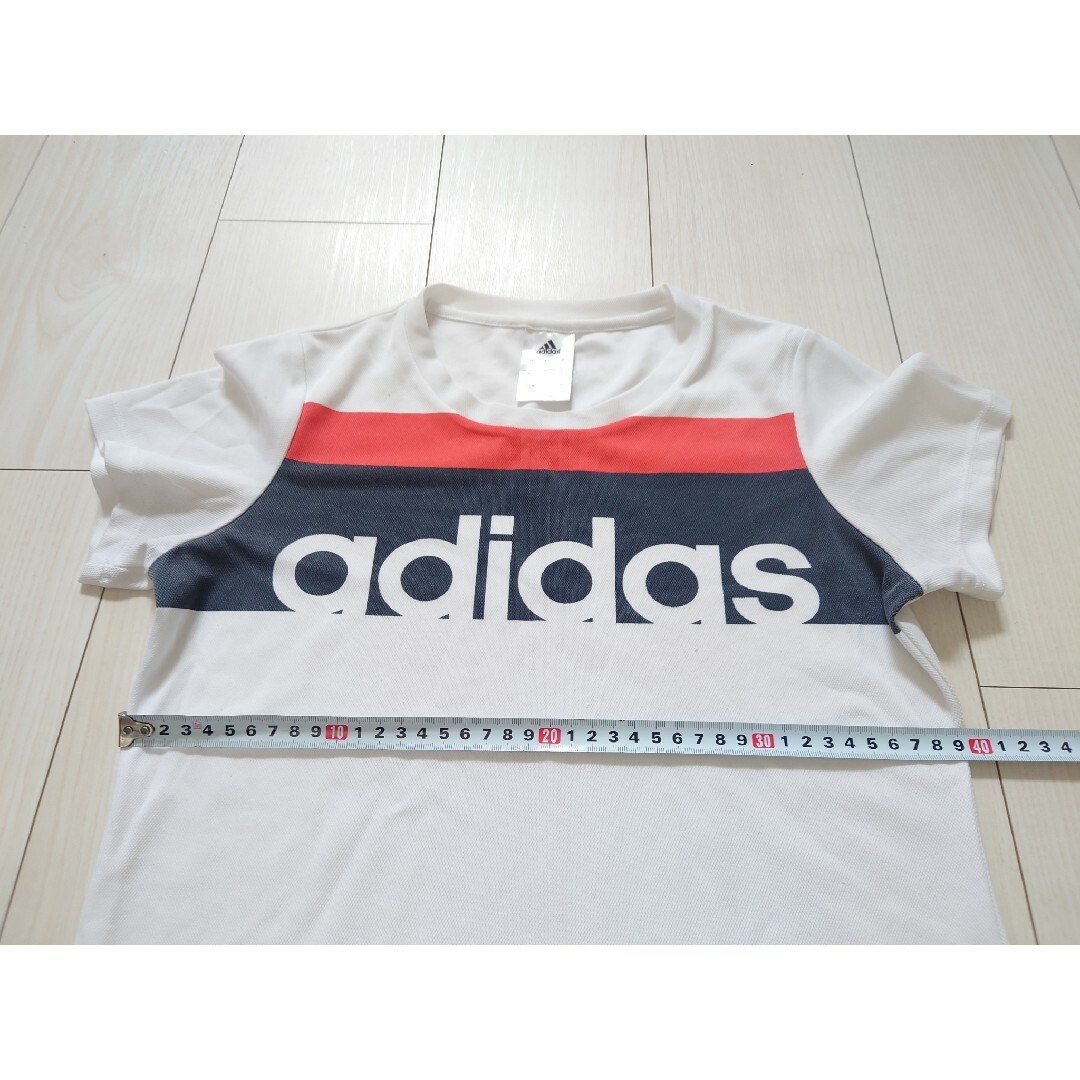 adidas(アディダス)のadidas アディダス 速乾Tシャツ ホワイト サイズS レディースのトップス(Tシャツ(半袖/袖なし))の商品写真