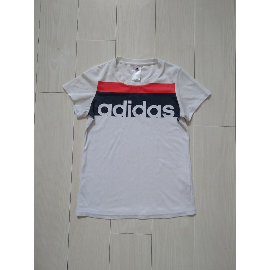 adidas(アディダス)のadidas アディダス 速乾Tシャツ ホワイト サイズS レディースのトップス(Tシャツ(半袖/袖なし))の商品写真