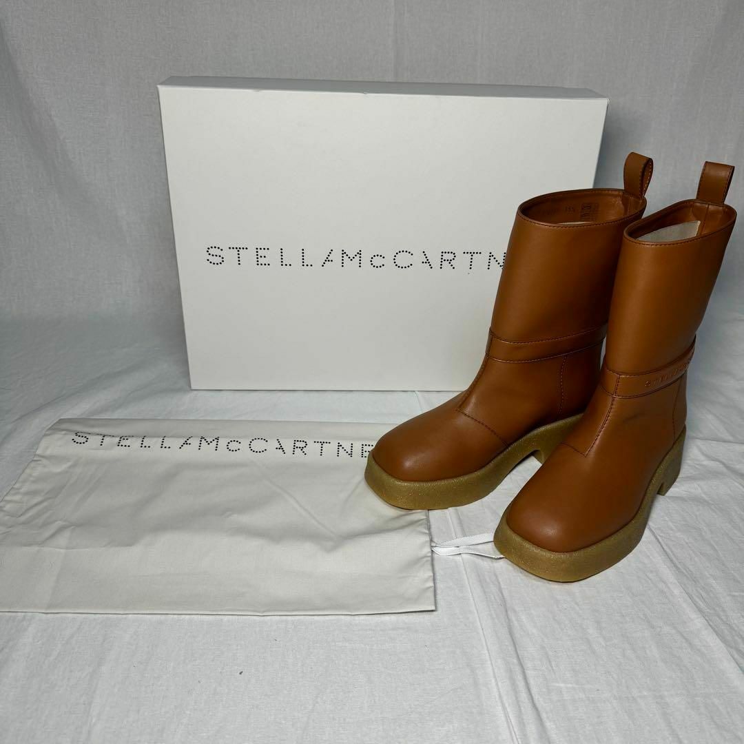 Stella McCartney(ステラマッカートニー)のステラマッカートニー フラット アンクルブーツ EU35.5 ブラウン レディースの靴/シューズ(ブーツ)の商品写真