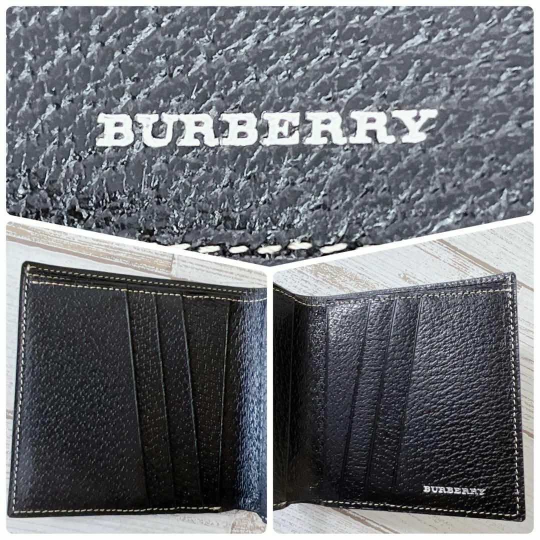 BURBERRY(バーバリー)の【 極美品 】BURBERRY バーバリー 折財布  二つ折り ノバチェック 黒 メンズのファッション小物(折り財布)の商品写真