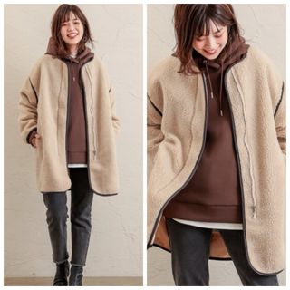 ❀natural couture❀ 新品 ロングコートチェック freesizeジャケット/アウター