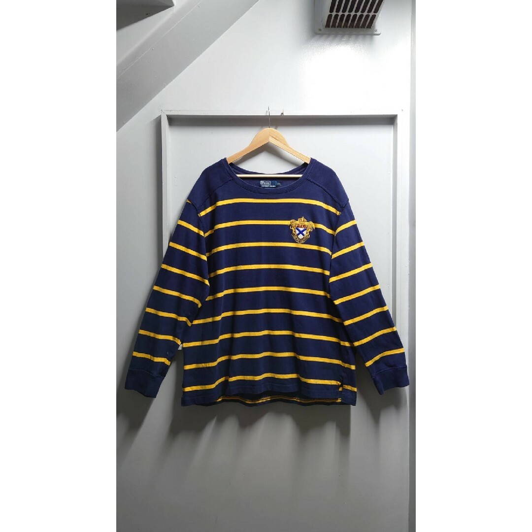 POLO RALPH LAUREN(ポロラルフローレン)の90’s Polo Ralph Lauren ゼッケン ボーダー スウェット メンズのトップス(スウェット)の商品写真