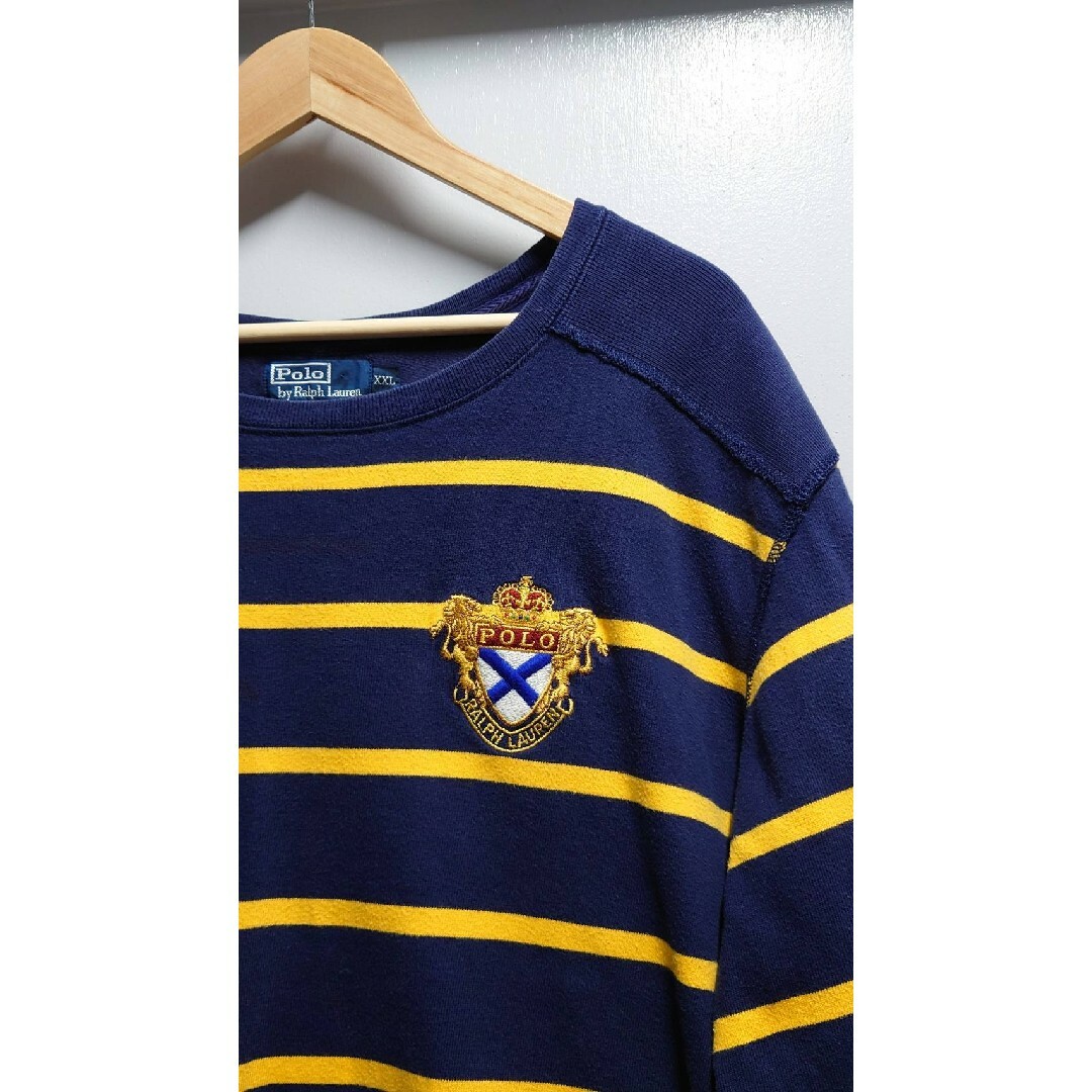 POLO RALPH LAUREN(ポロラルフローレン)の90’s Polo Ralph Lauren ゼッケン ボーダー スウェット メンズのトップス(スウェット)の商品写真