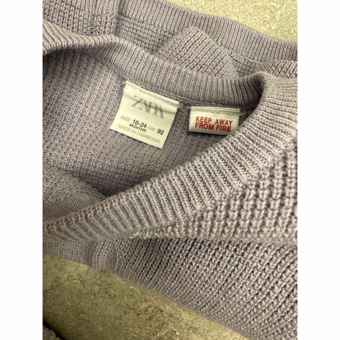 ZARA(ザラ)のZARA セーター　パープル　紫 キッズ/ベビー/マタニティのキッズ服女の子用(90cm~)(ニット)の商品写真