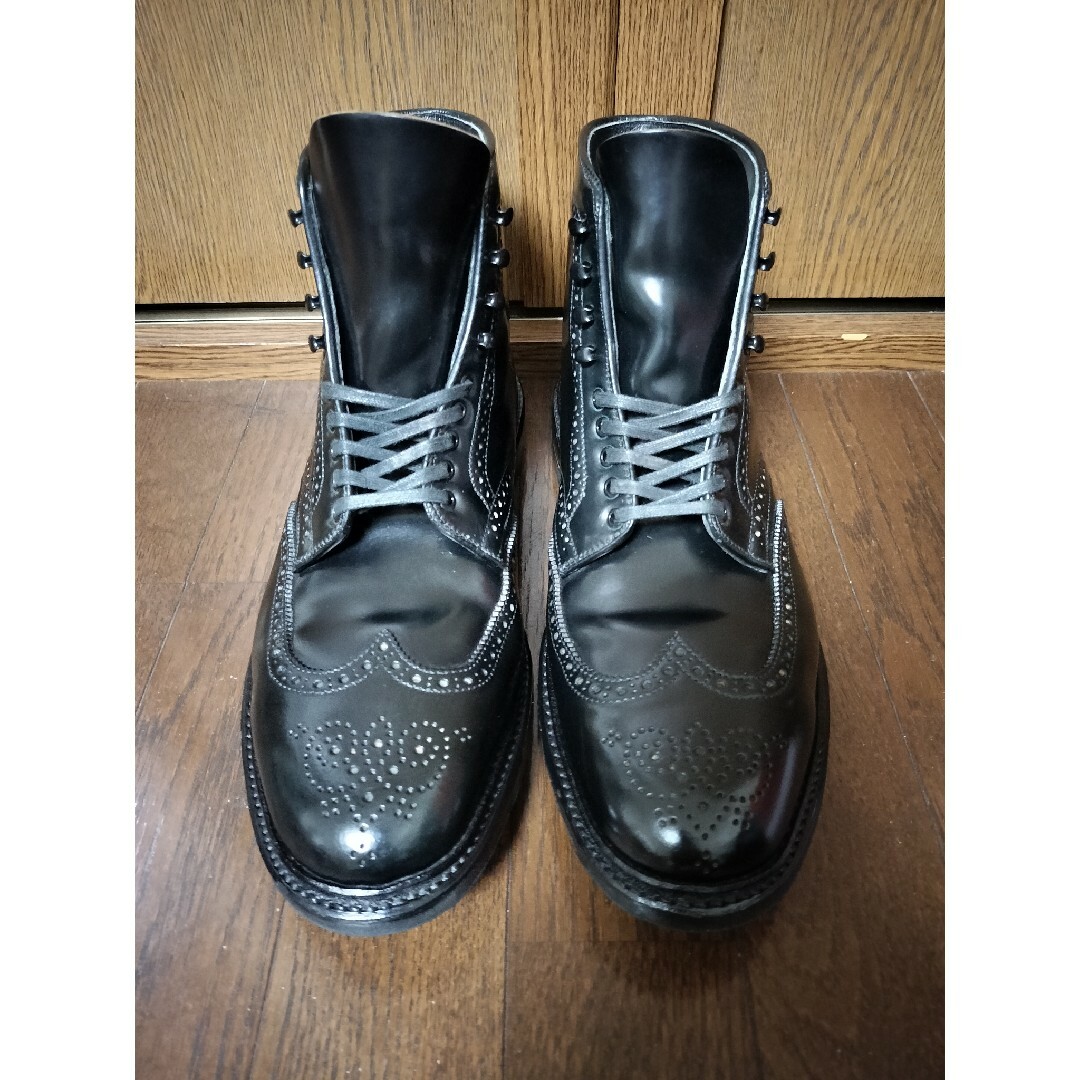 Alden(オールデン)のAldenオールデンブラックコードバンウイングチップブーツ44651HC メンズの靴/シューズ(ブーツ)の商品写真