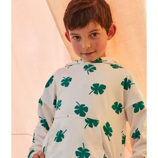 プチバトー(PETIT BATEAU)のプチバトー　スウェット長袖フーディー　ヤシの葉　(Tシャツ/カットソー)