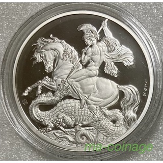 2023 セントヘレナ　聖ジョージとドラゴン　１オンス銀貨プルーフ(貨幣)
