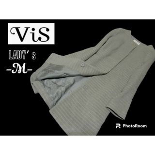 ヴィス(ViS)のレディースM◇Vis◇ノーカラーメルトンコート(ロングコート)