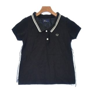 フレッドペリー(FRED PERRY)のFRED PERRY フレッドペリー ポロシャツ 8(S位) 黒xオフホワイト 【古着】【中古】(ポロシャツ)