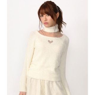 アンクルージュ(Ank Rouge)の☆新品☆ハートくり抜きチョーカー風シャギーP/O(ニット/セーター)