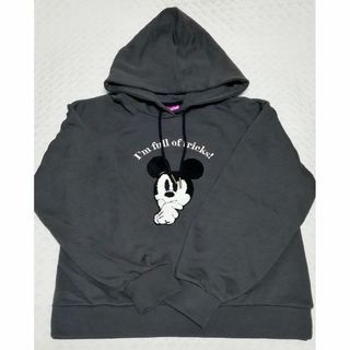 ディズニー(Disney)のミッキーマウス チャコール グレー パーカー ディズニー 160サイズ(Tシャツ/カットソー)