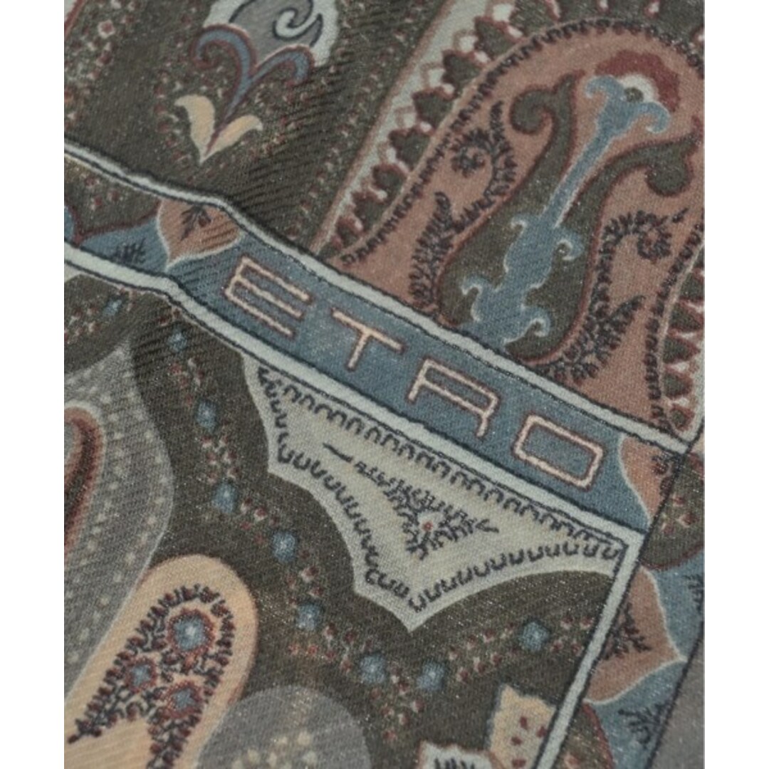 ETRO(エトロ)のETRO エトロ ストール - グレーx茶(総柄) 【古着】【中古】 レディースのファッション小物(ストール/パシュミナ)の商品写真