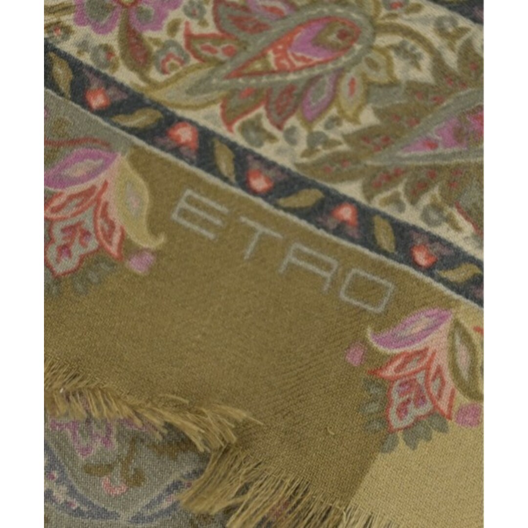 ETRO(エトロ)のETRO エトロ ストール - ベージュxピンクx黒等(総柄) 【古着】【中古】 レディースのファッション小物(ストール/パシュミナ)の商品写真