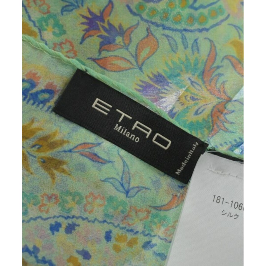 ETRO(エトロ)のETRO エトロ ストール - 黄緑x青x赤等(総柄) 【古着】【中古】 レディースのファッション小物(ストール/パシュミナ)の商品写真