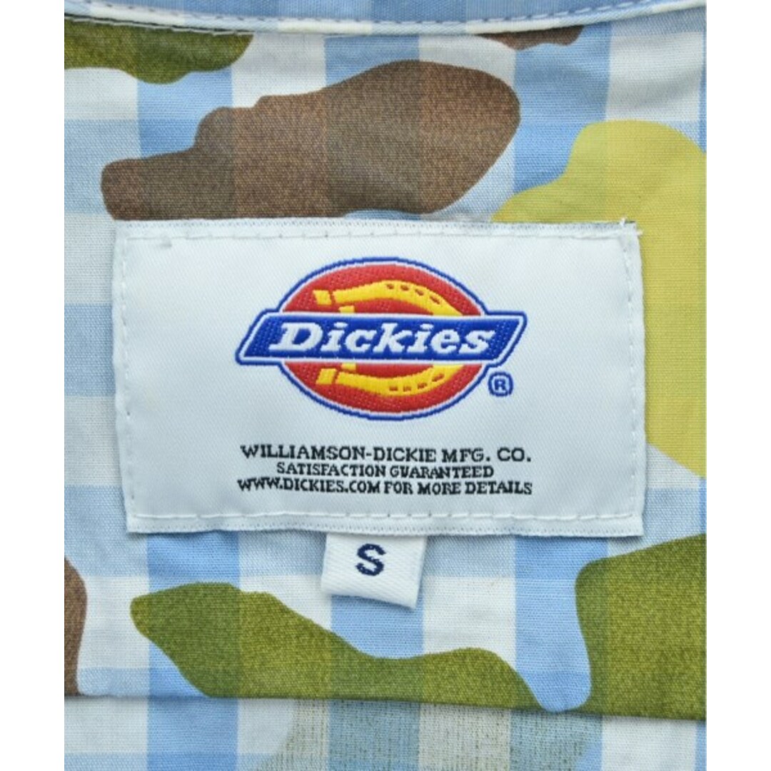 Dickies(ディッキーズ)のDickies ディッキーズ カジュアルシャツ S 水色x白(チェック) 【古着】【中古】 レディースのトップス(シャツ/ブラウス(長袖/七分))の商品写真