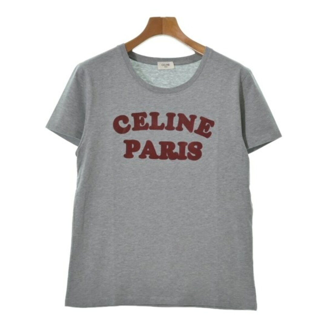 CELINE セリーヌ Tシャツ・カットソー S グレーなし透け感