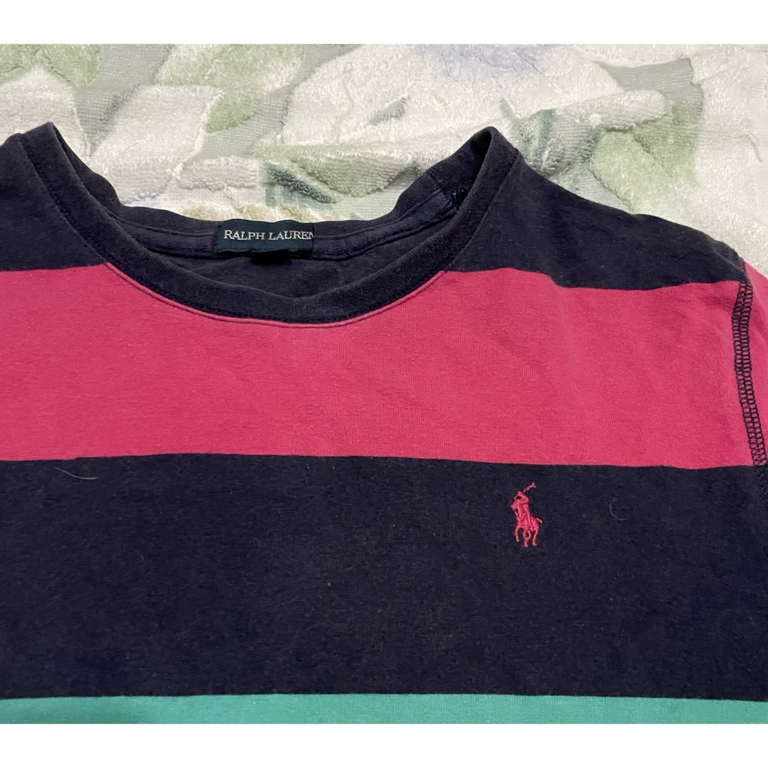 Ralph Lauren(ラルフローレン)のラルフローレン　ボーダー柄　長袖カットソー　160 ロンT 長袖Tシャツ キッズ/ベビー/マタニティのキッズ服女の子用(90cm~)(Tシャツ/カットソー)の商品写真