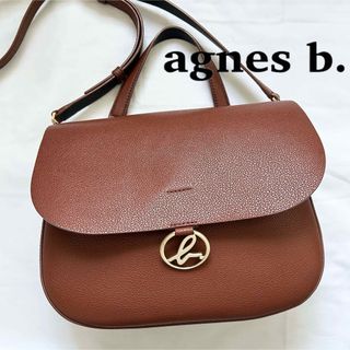 美品】agnes b. アニエスベー 2way オールレザー 牛革 茶色-