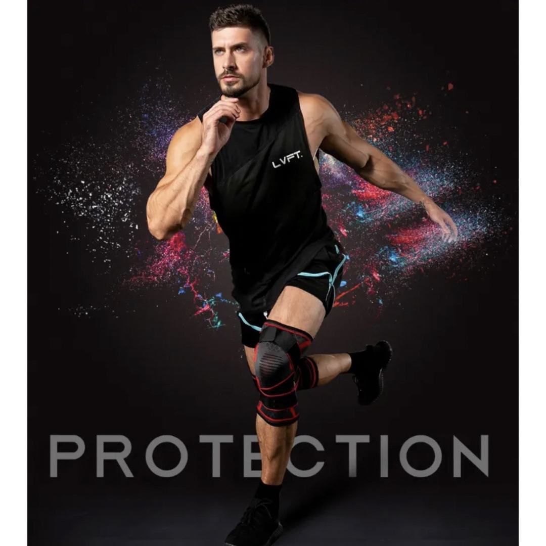 しっかり固定！安心膝サポーターＭ スポーツ/アウトドアのトレーニング/エクササイズ(トレーニング用品)の商品写真