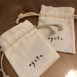 アガット(agete)のagate アクセサリー 巾着 ホワイト 2枚セット(その他)