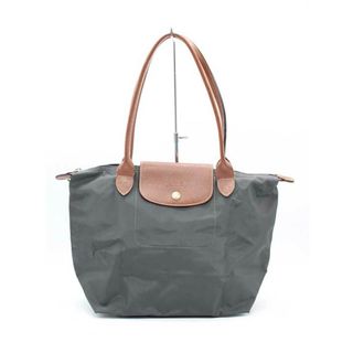 ロンシャン(LONGCHAMP)の【新入荷】★LONGCHAMP/ロンシャン★ 折り畳みトートバッグ/ルプリアージュ/ハンドバッグ/おしゃれ/シンプル/バッグ/鞄/BAG  グレー×ブラウン/灰色×茶 レディース 【中古】春夏秋冬 121042(トートバッグ)