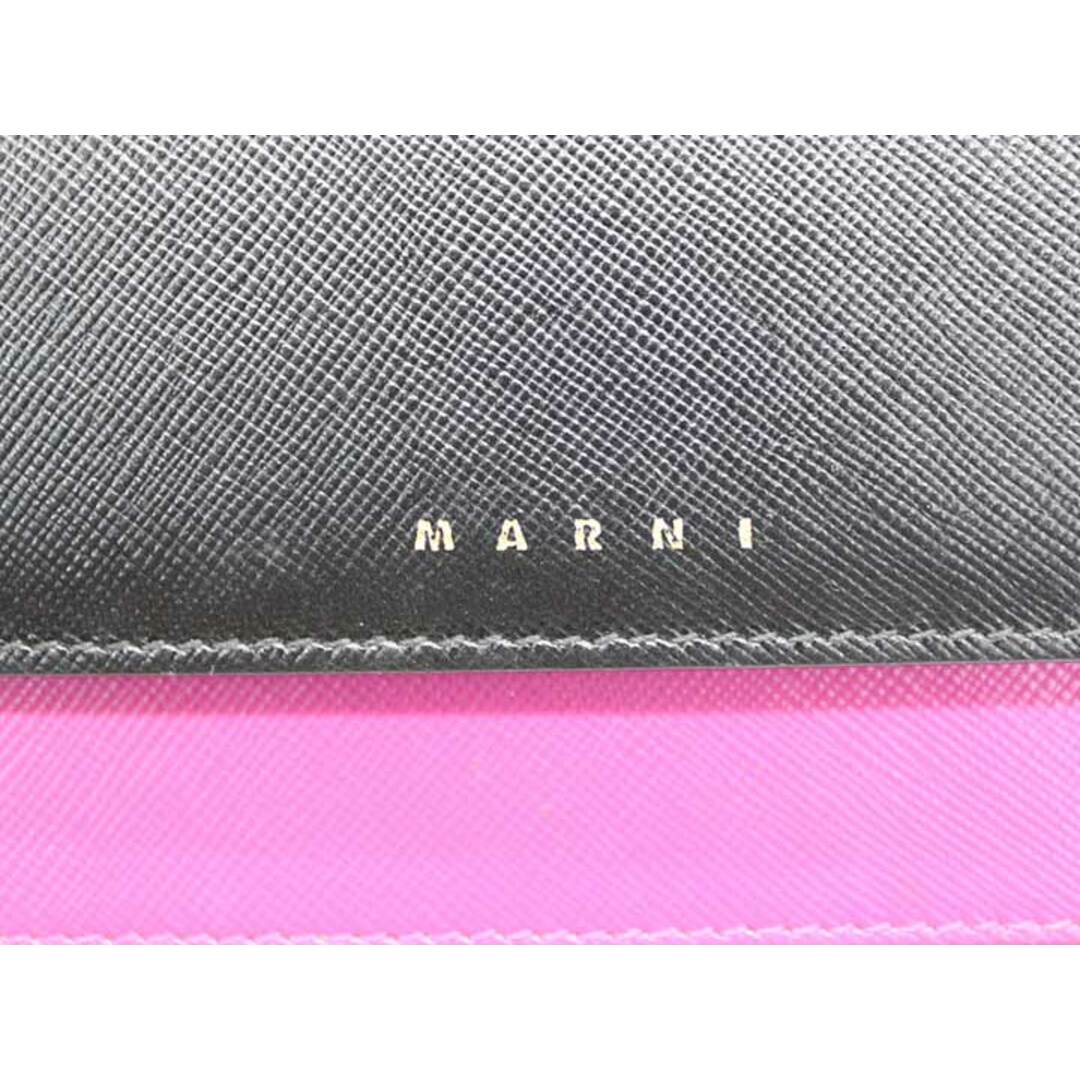 Marni(マルニ)の【新入荷】★MARNI/マルニ★ 財布/バイカラー/二つ折り長財布/おしゃれ/ 財布/ウォレット ピンクパープル×ブラック レディース 【中古】春夏秋冬 hat etc 121042 レディースのファッション小物(財布)の商品写真