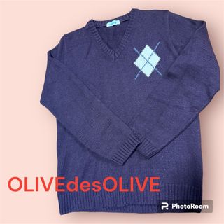 オリーブデオリーブ(OLIVEdesOLIVE)のOLIVEdesOLIVEオリーブデオリーブ vネックセーター(ニット/セーター)