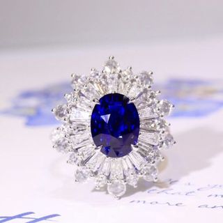 天然ロイヤルブルーサファイア リング ペンダントトップ2Way3.05ct f2(ネックレス)