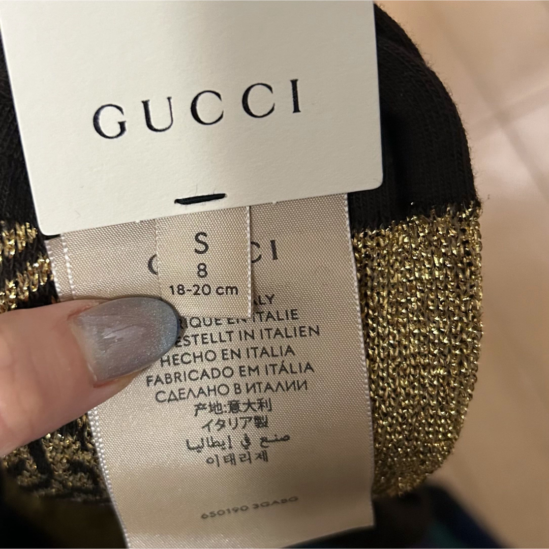 Gucci(グッチ)のグッチハイソックス ゴールド×ブラウン レディースのレッグウェア(ソックス)の商品写真