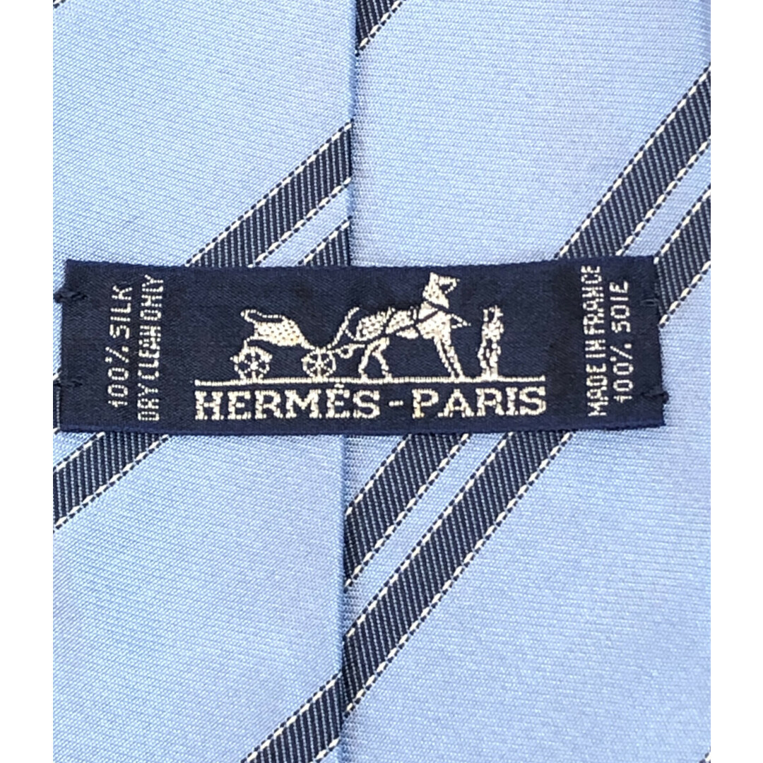 Hermes(エルメス)のエルメス HERMES ネクタイ シルク100％ ストライプ柄 メンズ メンズのファッション小物(ネクタイ)の商品写真