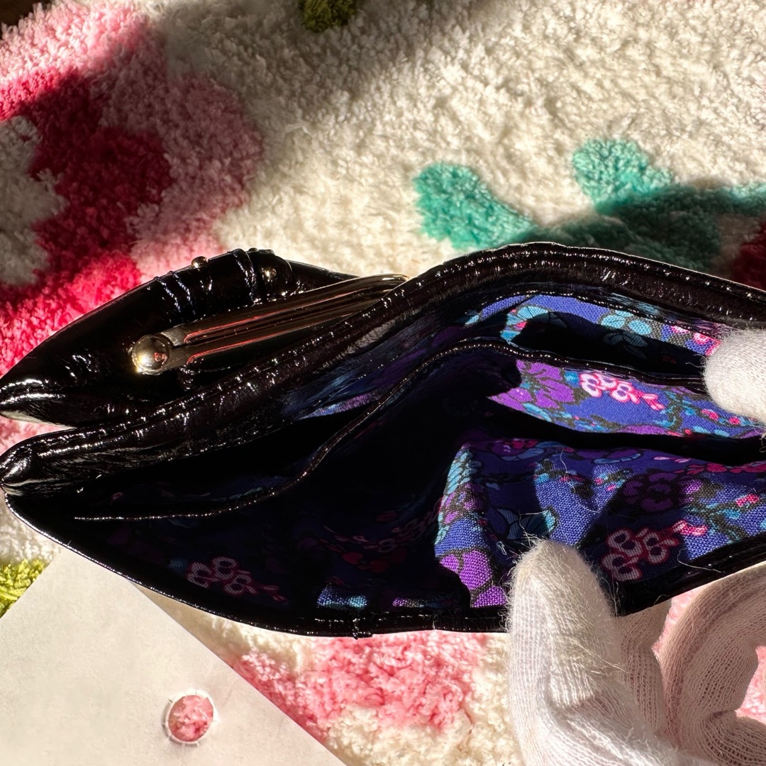 ANNA SUI(アナスイ)の新品アナスイ財布ニケ★ブラックがま口折り財布ANNASUI レディースのファッション小物(財布)の商品写真