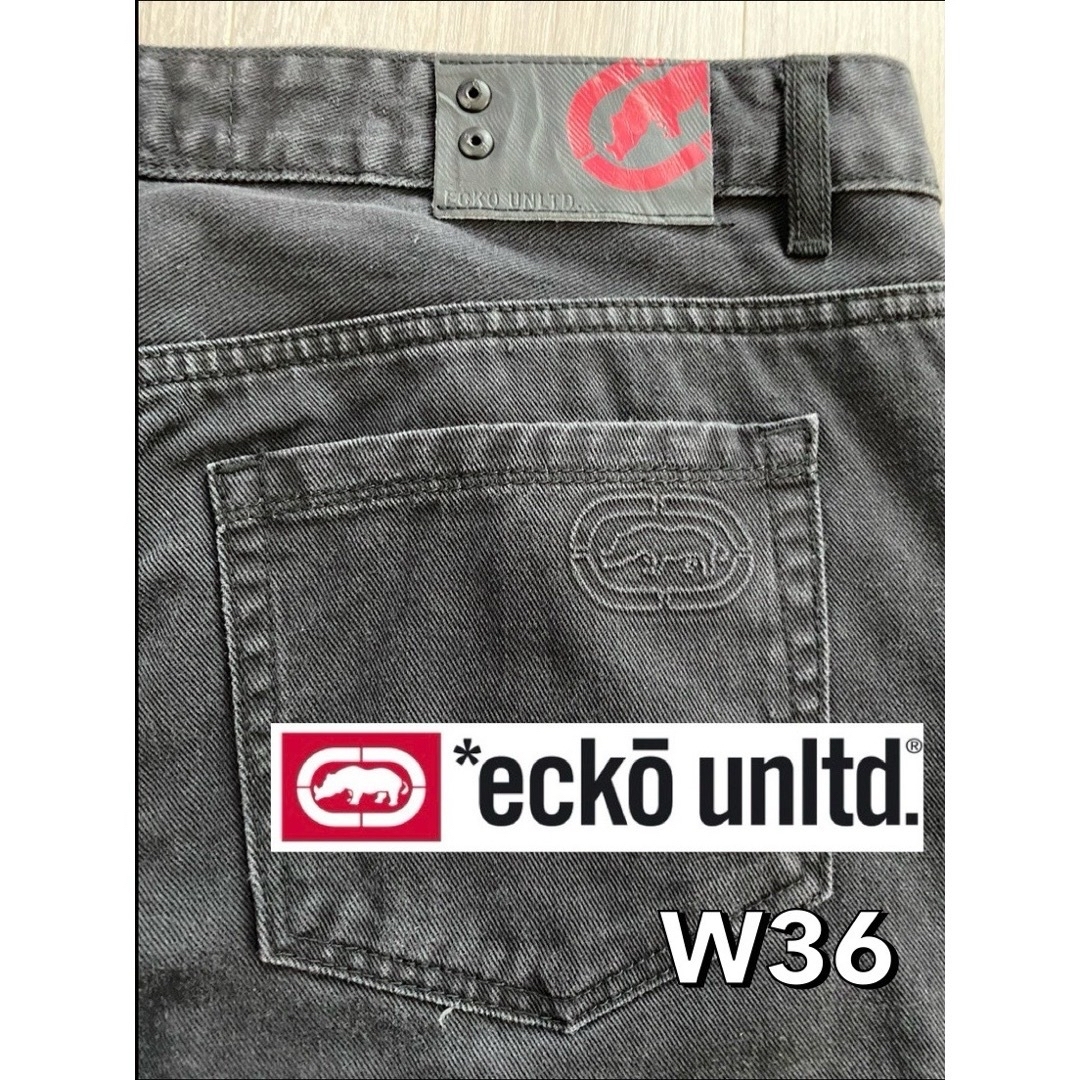 ECKO UNLTD(エコーアンリミテッド)の ecko unltd ストレート ワイド デニム オーバーサイズ ビッグ  メンズのパンツ(デニム/ジーンズ)の商品写真