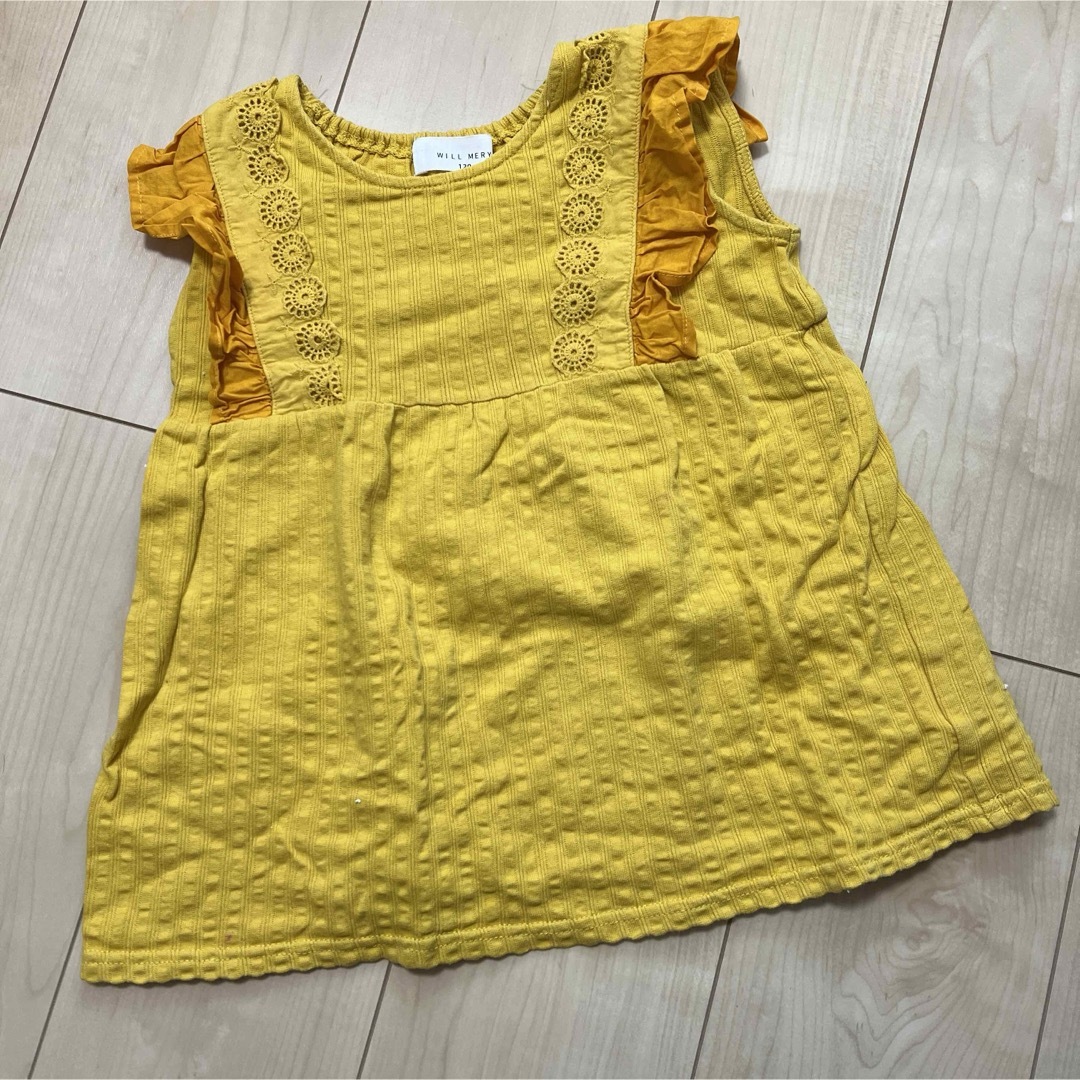 WILL MERY(ウィルメリー)の120㎝上下セット キッズ/ベビー/マタニティのキッズ服女の子用(90cm~)(Tシャツ/カットソー)の商品写真