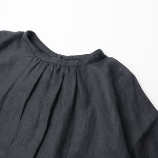 ネストローブ(nest Robe)の2018SS ネストローブ nest Robe リネン バンドカラー ギャザー シャツ ブラウス F/ブラック トップス 長袖 ロング 麻【2400013689632】(シャツ/ブラウス(長袖/七分))