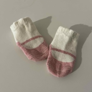 フタフタ(futafuta)の新生児靴下　バレエシューズ風　ピンク靴下(靴下/タイツ)