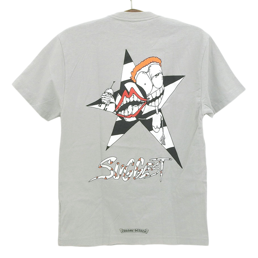 Chrome Hearts(クロムハーツ)のクロムハーツ MATTY BOY マッティボーイ コラボ SUGGEST Tシャツ 2990 304 6066 メンズ グレー系 CHROME HEARTS 【中古】 【アパレル・小物】 メンズのトップス(Tシャツ/カットソー(半袖/袖なし))の商品写真