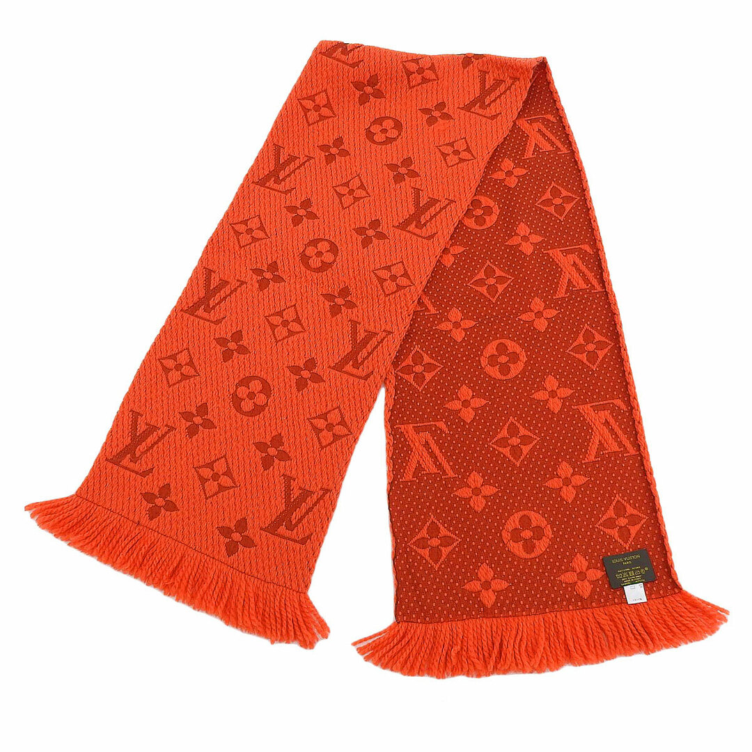 LOUIS VUITTON(ルイヴィトン)のルイヴィトン エシャルプ ロゴマニア モノグラム マフラー M75701 ユニセックス オレンジ LOUIS VUITTON 【中古】 【アパレル・小物】 ハンドメイドのファッション小物(マフラー/ストール)の商品写真