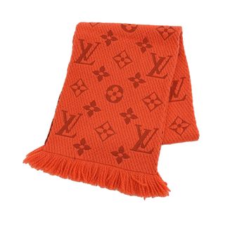 ルイヴィトン(LOUIS VUITTON)のルイヴィトン エシャルプ ロゴマニア モノグラム マフラー M75701 ユニセックス オレンジ LOUIS VUITTON 【中古】 【アパレル・小物】(マフラー/ストール)