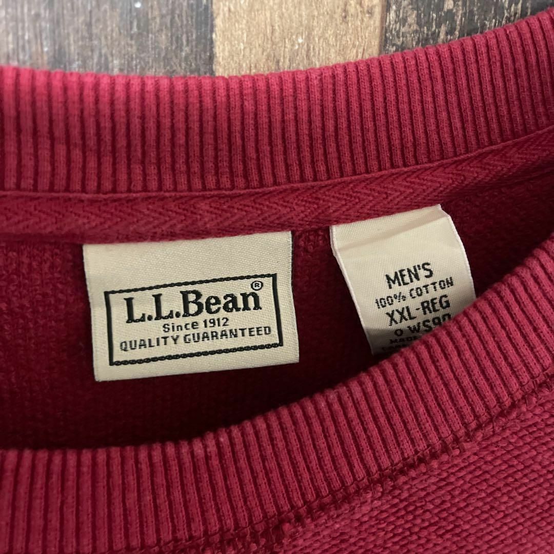 L.L.Bean(エルエルビーン)のエルエルビーン メンズ レッド トレーナー 2XL USA古着 長袖 スウェット メンズのトップス(スウェット)の商品写真